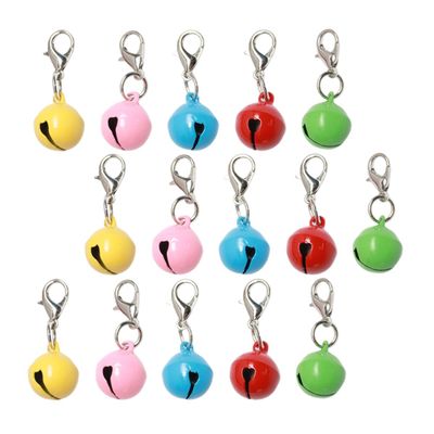 FONDOTIN Pet Bells, 20 Colorful Iron Charms with Clear Sound