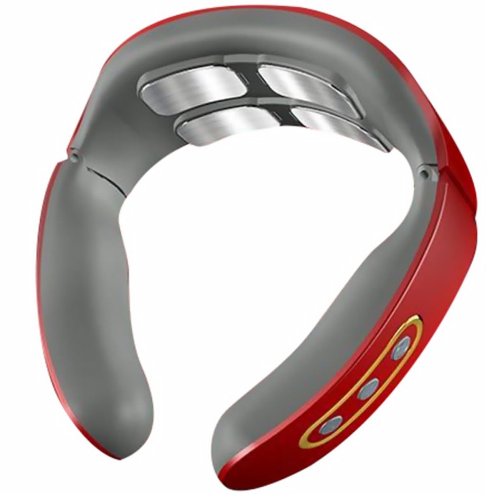Cordless Neck Massager with Pulse Function, Four Massage Heads