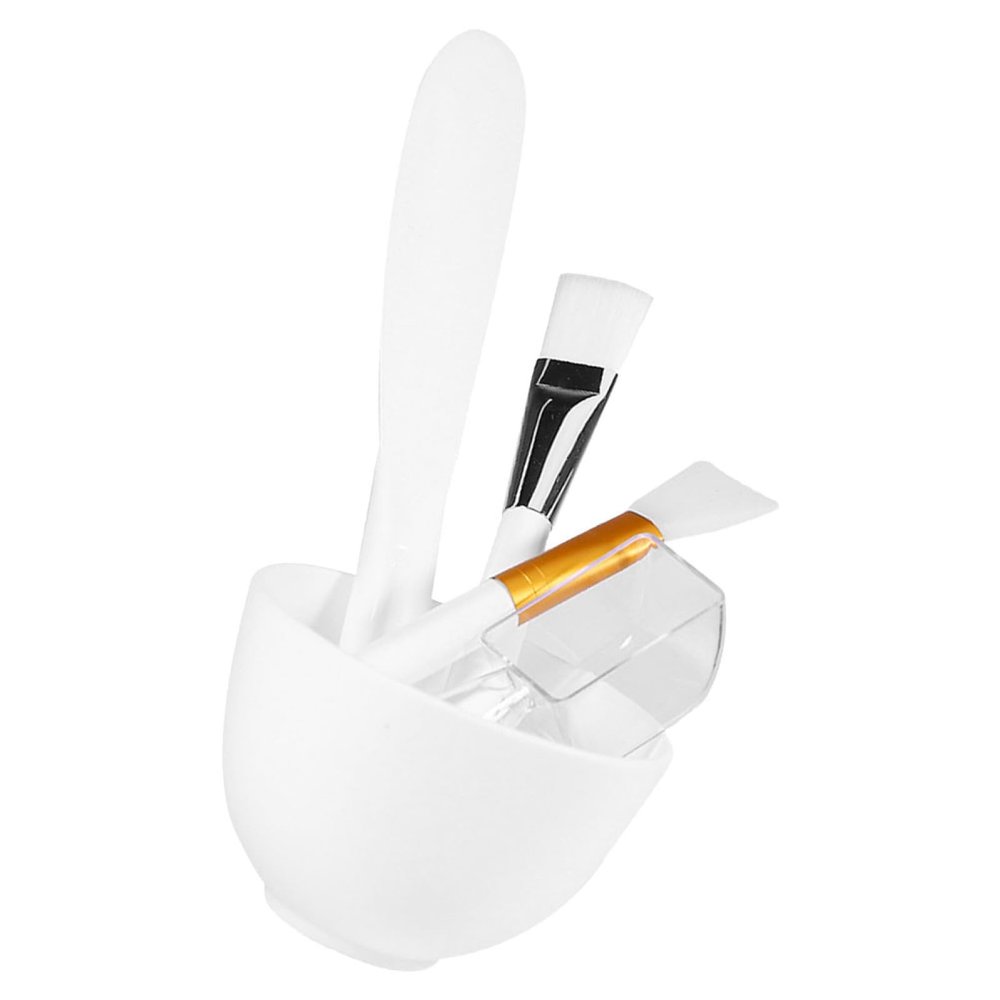 OUNONA Silicone Mask Mixing Bowl Set with Brush, Stirring Stick and 5 Measuring Spoons