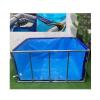 ERSINIAN Large Foldable Aquarium with Metal Frame for Bing Koi, Easy to Assemble, Transparent Viewing Window, Blue + Clear, 300 x 200 x 60 cm view 1