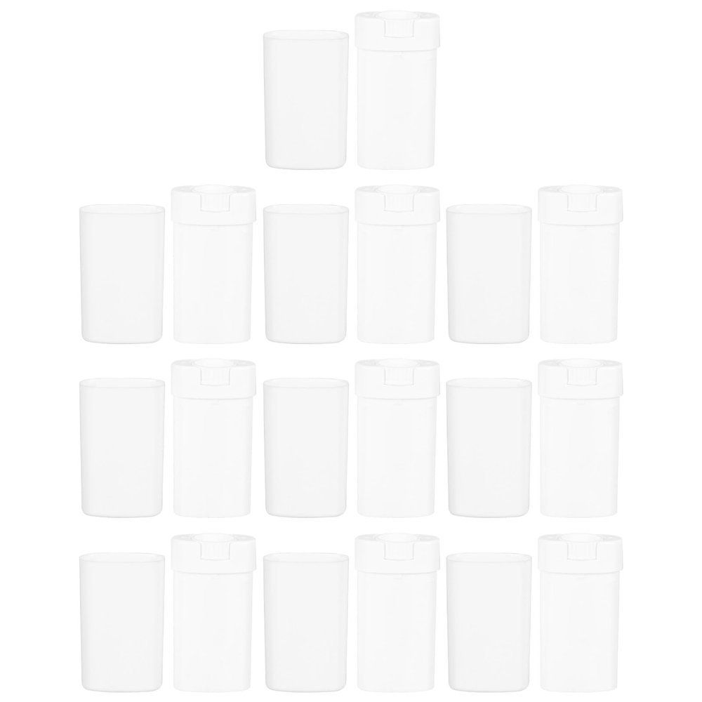 Zerodeko 15 g Antiperspirant Cream Containers, White Plastic, 10-Pack