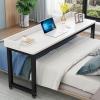 YUGXTH Rolling Overbed Table, Universal Bedside Table, White B, 150 cm/59 in view 1