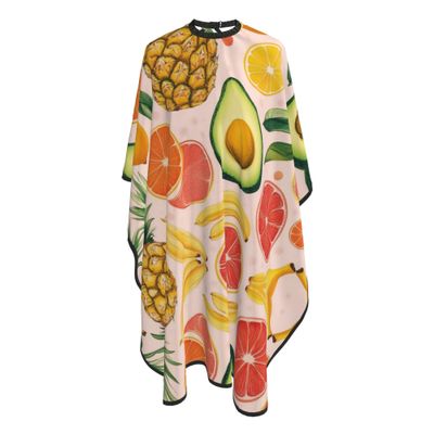 Avocado, Nut, Banana & Pineapple Hairdressing Cape, Waterproof Barber Cape, 140 x 168 cm