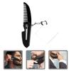 Folding Beard Comb with Mirror, Fine Teeth and Keychain view 3