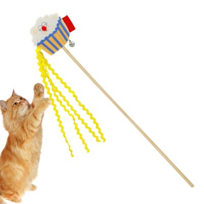 Interactive Cat Wand Toy with Bell for Kittens and Small to Medium Cats
