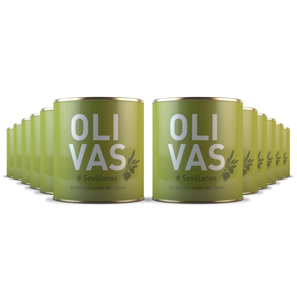 12-Pack OLIVAS Sevillanas Mild Manzanilla Olives from Seville