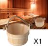 Fxzqgnh Wooden Sauna Bucket, Versatile Bathroom Accessory for Winter Sauna view 2