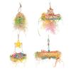 SAXOJONON Parrot Shredding Toy, Chewable Hanging Foraging Toy Made of Natural Bamboo and Rattan with Hook, Anxiety Relief, Multi-Purpose Bird Cage Decoration view 1