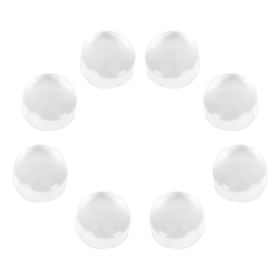 8-Piece Transparent Silicone Nail Art Stamp Set, 2.8 cm