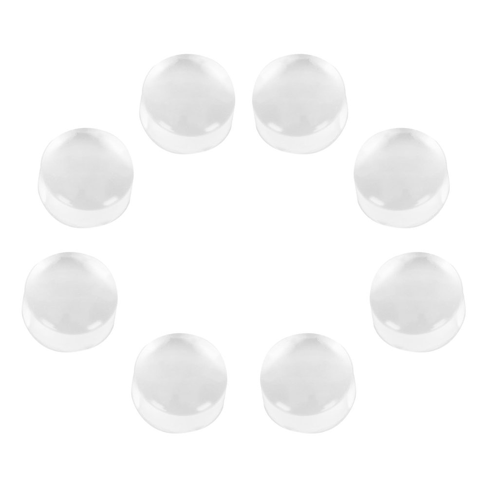 8-Piece Transparent Silicone Nail Art Stamp Set, 2.8 cm