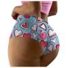 Sexy Women's Panties with Valentine's Day Print, Sky Blue, L view 1