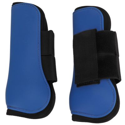 CFTGIW Pair of Horse Tendon Boots, PU Shell with Neoprene, Blue, Front Legs, Size L
