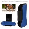 CFTGIW Pair of Horse Tendon Boots, PU Shell with Neoprene, Blue, Front Legs, Size L view 2