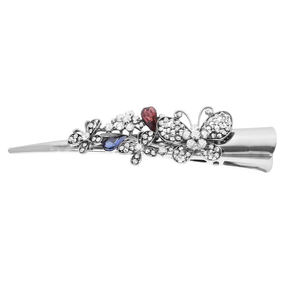 PHENOFICE Vintage Metal Hair Clip for Women with Sparkling Stones