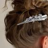 PHENOFICE Vintage Metal Hair Clip for Women with Sparkling Stones view 2