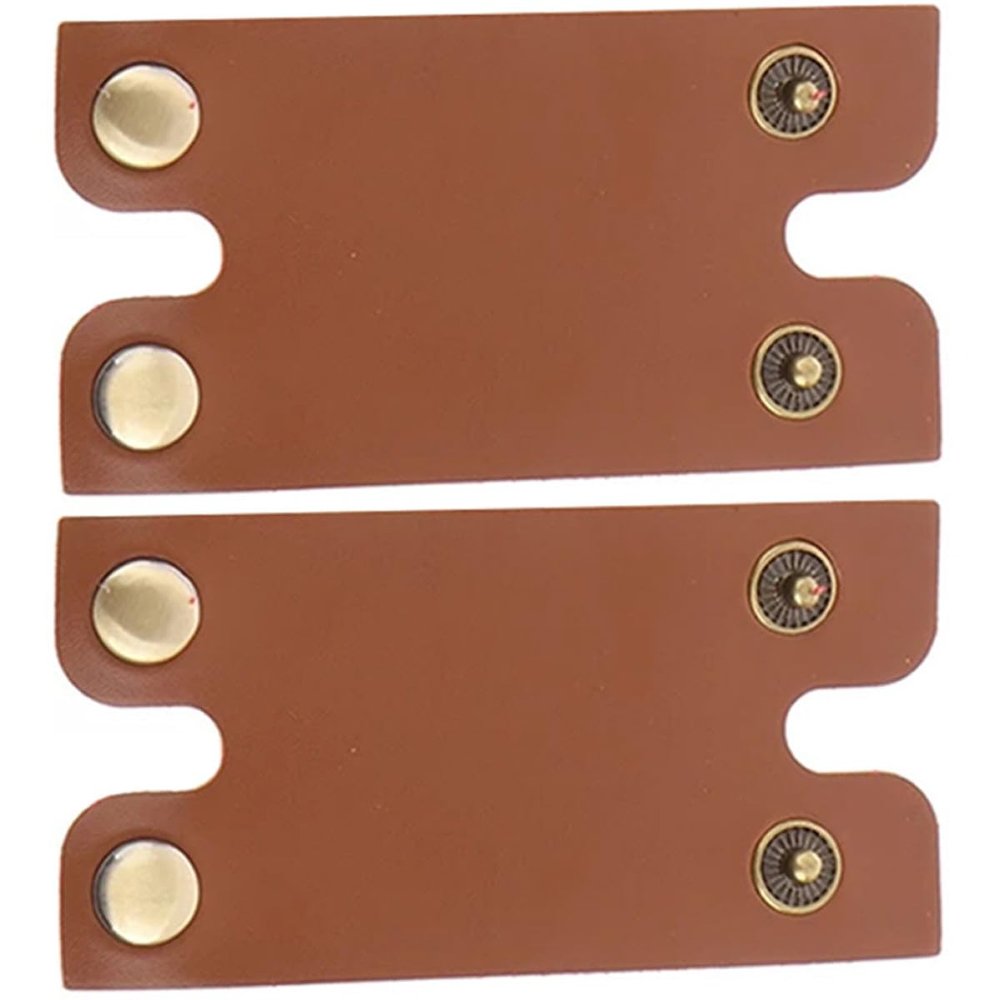 Shaver Head Covers, 2-Pack, Brown, Faux Leather and Iron