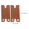 Shaver Head Covers, 2-Pack, Brown, Faux Leather and Iron view 2