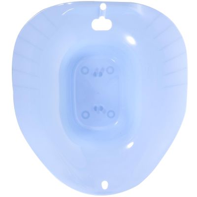 HEATSHAKING Sitz Bath Toilet Basin for Pregnant Women, Smooth Plastic, with Overflow-Prevention Hole