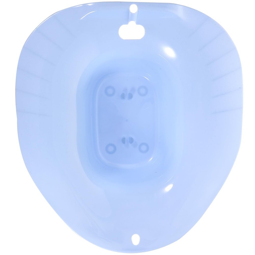 HEATSHAKING Sitz Bath Toilet Basin for Pregnant Women, Smooth Plastic, with Overflow-Prevention Hole