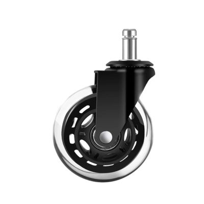 1/3/5-Piece Replacement Casters for Office Chairs, 3-Inch Rubber Swivel Wheels, for Hardwood Floors and Carpets (1 pc, 10 mm)