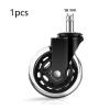 1/3/5-Piece Replacement Casters for Office Chairs, 3-Inch Rubber Swivel Wheels, for Hardwood Floors and Carpets (1 pc, 10 mm) view 2