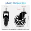 1/3/5-Piece Replacement Casters for Office Chairs, 3-Inch Rubber Swivel Wheels, for Hardwood Floors and Carpets (1 pc, 10 mm) view 3
