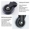 1/3/5-Piece Replacement Casters for Office Chairs, 3-Inch Rubber Swivel Wheels, for Hardwood Floors and Carpets (1 pc, 10 mm) view 4