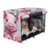 Cute Pig with Bow Dog Crate Cover, Durable Cover with Mesh Windows, Reduces Barking, Small view 2