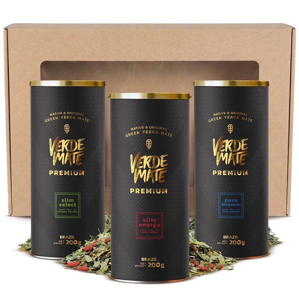 Verde Mate Premium Yerba Mate Gift Set, 3 x 200 g