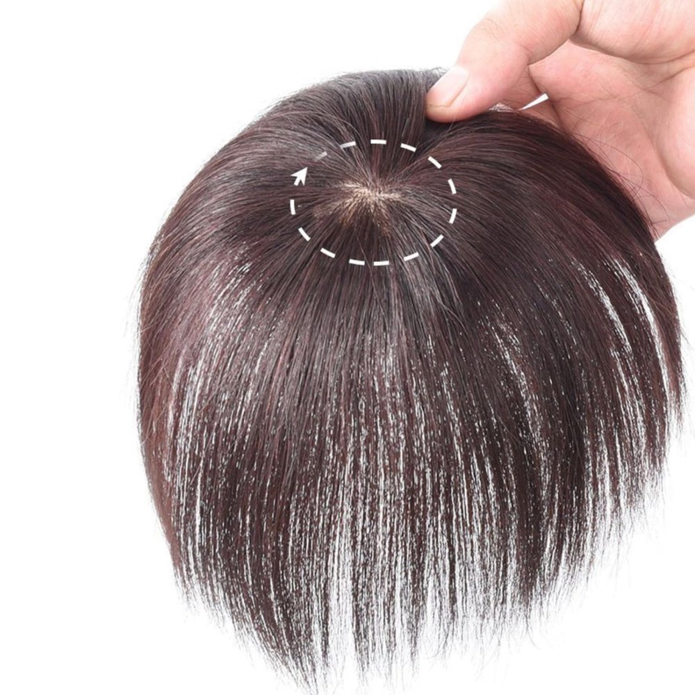 6-8 Natural Brown Hair Topper for Women with Thinning Hair
