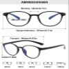 ALKAHE Retro Round Myopia Glasses, Blue-Light Filter, Metal-Free, Transparent Green, -2.0 view 2
