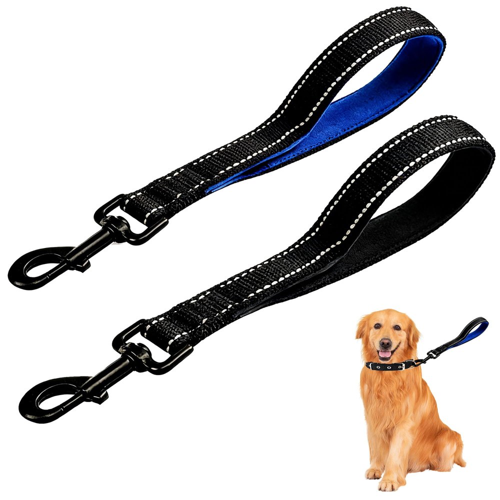 2-Pack Short Dog Leash with Padded Grip