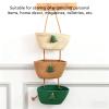 Odorkle 3-Tier Hanging Storage Basket, Cotton Rope, Christmas Tree Design, Beige-Khaki-Green view 4
