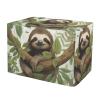 Cartoon Sloth Branches Dog Crate Cover with Mesh Windows view 1