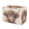 Highland Cow Tongue-Sticking-Out Dog Crate Cover with Mesh Windows, UV-Resistant, Large view 1