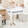 Foldable Baby Bathtub with Stand and Thermometer, Maximum 20 kg, XXL, Birth to 3 Years, 85 x 47 x 85 cm, Gray (Style 1) view 1