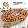 Wooden Bead Hanging Decoration with Tassels view 4