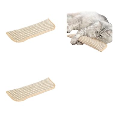 2-Pack Catnip Cat Toys, Sisal Scratching Mat, Interactive Cat Bite Toy, Self-Entertainment, Helps Relieve Anxiety (27 x 9 cm)