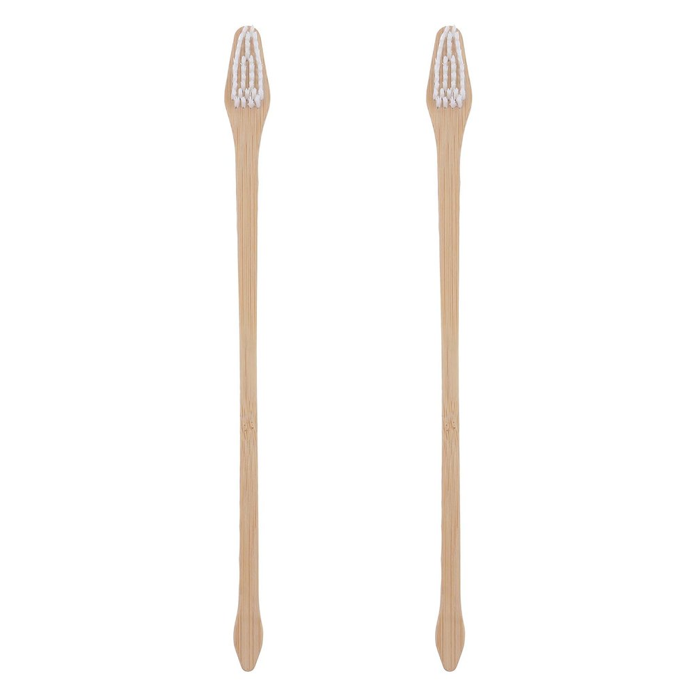 Double-Sided Bamboo Dog Toothbrushes, 2-Pack
