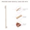 Double-Sided Bamboo Dog Toothbrushes, 2-Pack view 4