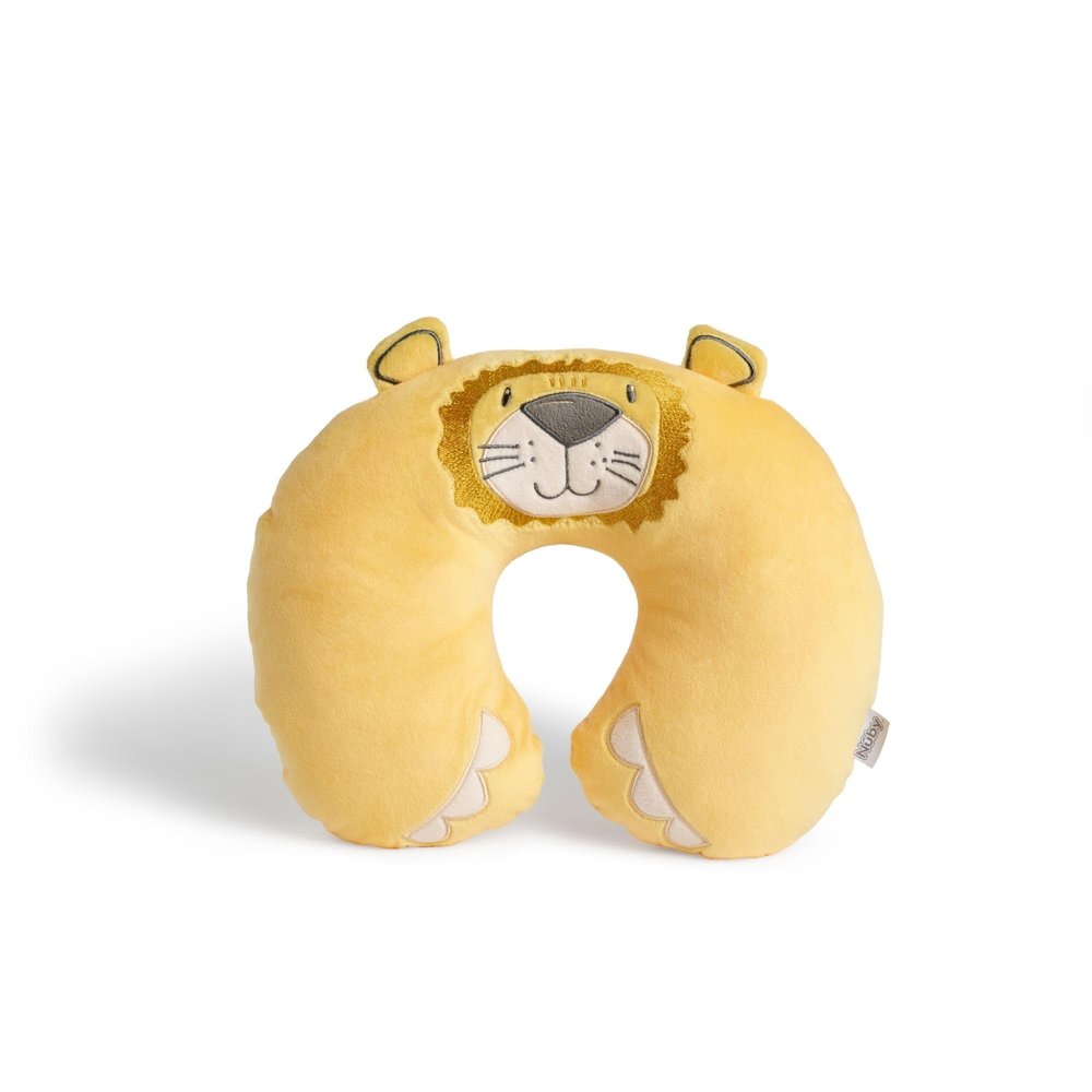 Nuby Travel Pillow for Children, Comfortable Neck Support, Machine Washable, Cute Lion Design, Suitable from 12 Months