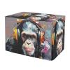 Funny Gorilla Painting Washable Dog Crate Cover with Roll-Up Side Panels and Openings, Small view 1