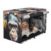 Funny Gorilla Painting Washable Dog Crate Cover with Roll-Up Side Panels and Openings, Small view 2