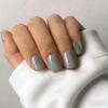 KQueenest Short Square Soft Gel Press-On Nails, Gray, 30 Pieces view 2