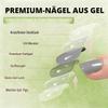 KQueenest Short Square Soft Gel Press-On Nails, Gray, 30 Pieces view 4