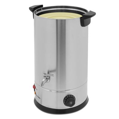HazLope Wax Melter, 15 L, 304 Stainless Steel, 1800 W, Double-Wall, 30–110°C, Silver