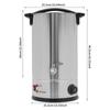 HazLope Wax Melter, 15 L, 304 Stainless Steel, 1800 W, Double-Wall, 30–110°C, Silver view 2