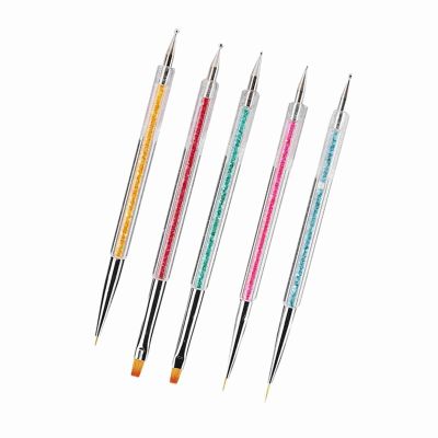 Cosiki 5-Piece Nail Art Brush Pen Set for Drawing, Painting and Decoration