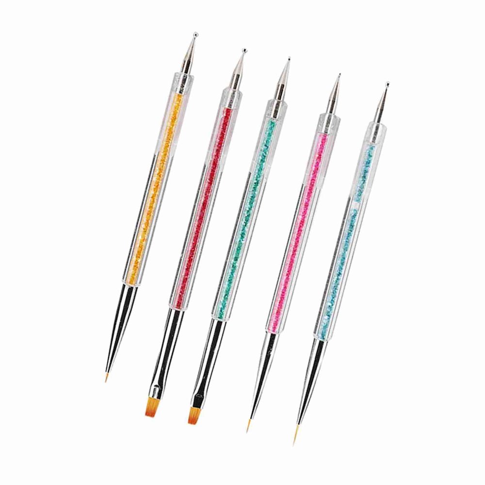 Cosiki 5-Piece Nail Art Brush Pen Set for Drawing, Painting and Decoration