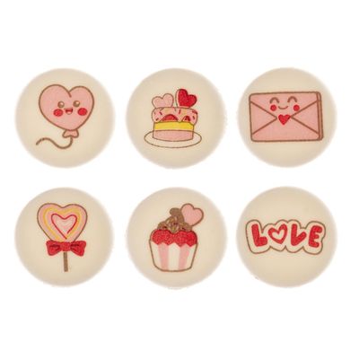 dekora 100 Edible Sugar Decorations with Romantic Designs